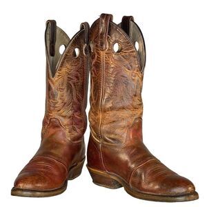 Double H Distressed Leather Cowboy Boots Mens Size 8.5 Ultra Gel Ice Buckaro